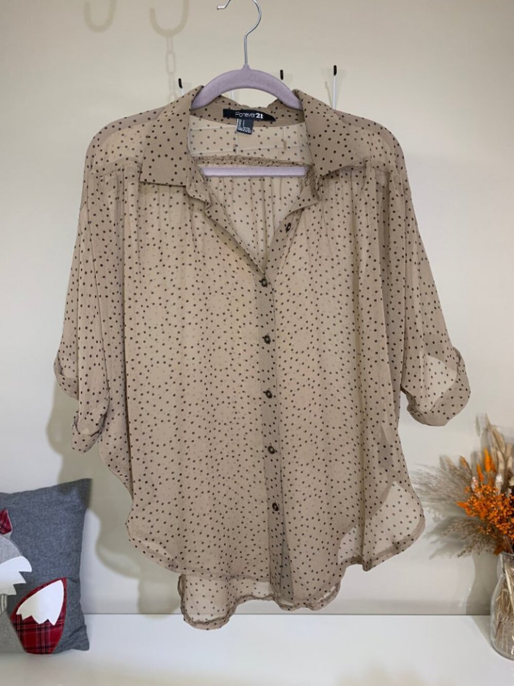 Forever 21 Transparent Blouse Size Small